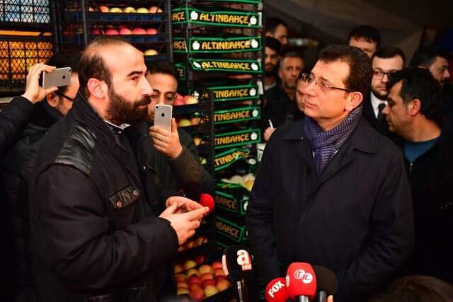Hali Ziyaret Eden Ekrem İmamoğlu Davul ve Zurnalarla Karşılandı
