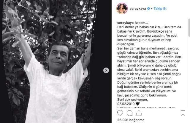 Babasını Kaybeden Seray Kaya, Mesajıyla Gözyaşlarına Boğdu