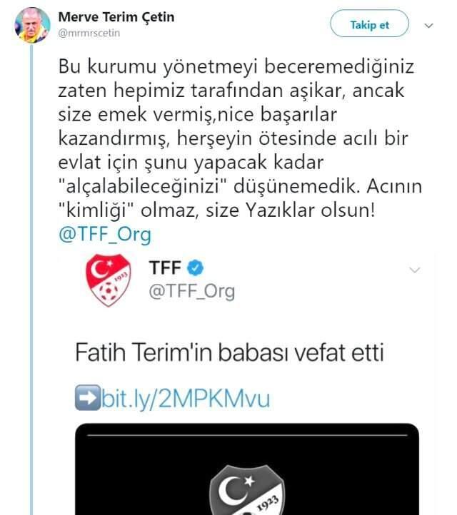 Fatih Terim'in Kızı Merve Terim'den TFF'ye Büyük Tepki