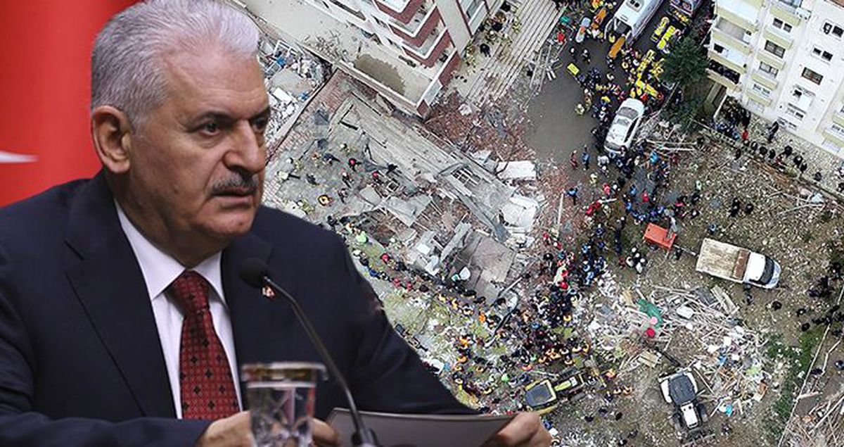 Çöken Binanın Enkazında İncelmelerde Bulunan Binali Yıldırım: 30 Bin Yapı Riskli