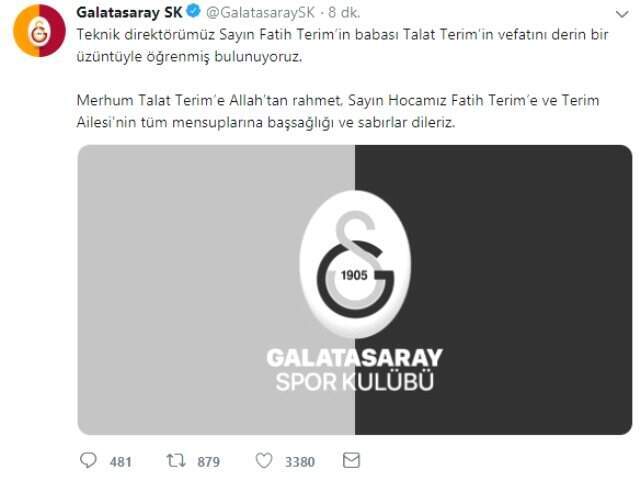 Son Dakika! Fatih Terim'in Babası Hayatını Kaybetti