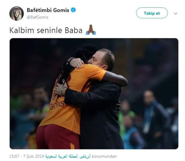 Bafetimbi Gomis'den Fatih Terim'e: Kalbim Seninle Baba
