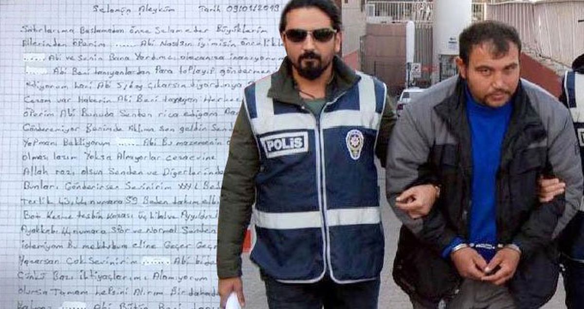 Cezaevinden, Kendisini Yakalayan Polislere Yardım Mektubu Yazdı