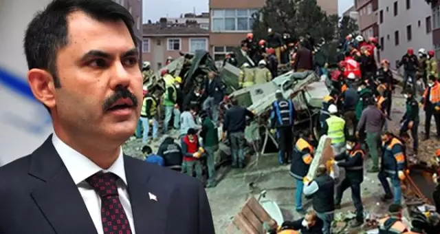 Bakan Kurum'dan, Kartal'da Çöken Bina ile İlgili Dikkat Çeken Sözler: Deniz Kumu ile Yapılmış Bakan Kurum'dan, Kartal'da Çöken Bina ile İlgili Dikkat Çeken Sözler: Deniz Kumu ile Yapılmış