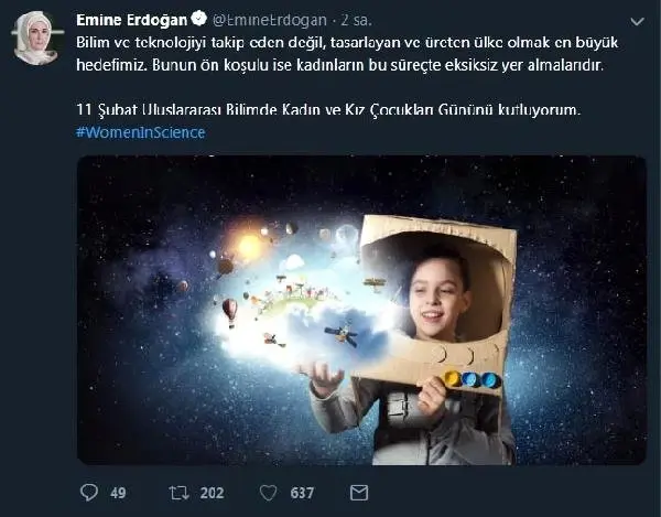 Emine Erdoğan: Bilim ve Teknolojiyi Üreten Ülke Olmak En Büyük Hedefimiz