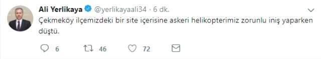 Son Dakika! İstanbul'da Helikopter Düştü! Ekipler Olay Yerine Sevk Edildi