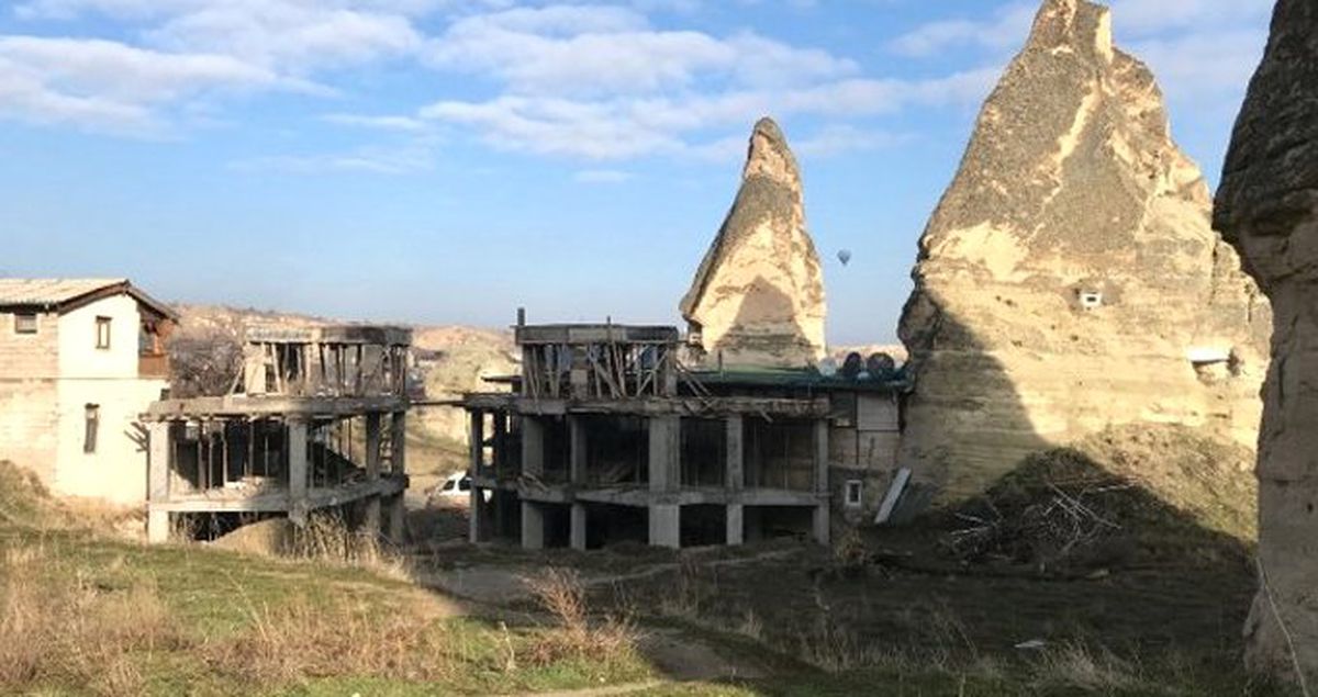 Kapadokya'daki Otel İnşaatı Durduruldu