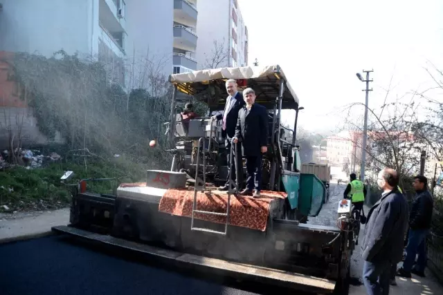 Belediye Asfalt Çalışmalarını Sürdürüyor Belediye Asfalt Çalışmalarını Sürdürüyor