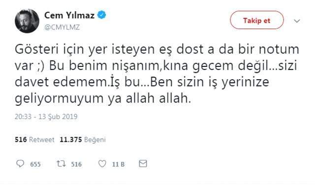 Cem Yılmaz Bilet İsteyen Arkadaşlarına Tepki Gösterdi.