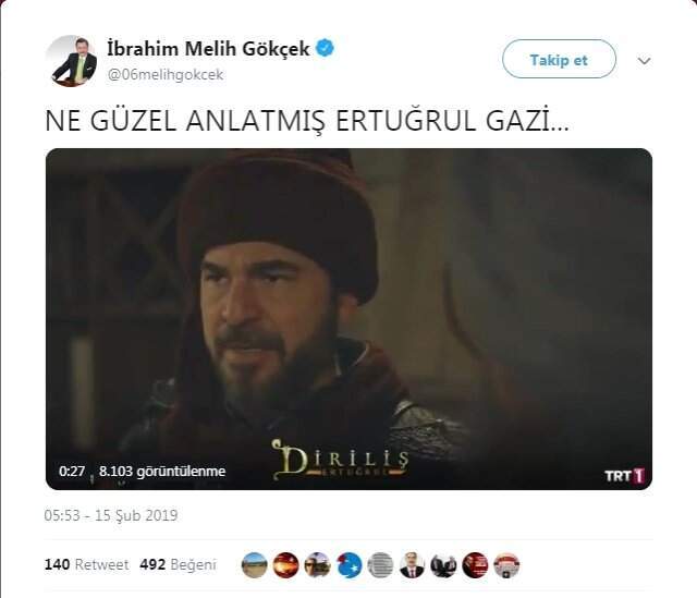 Melih Gökçek'ten Manidar Diriliş Ertuğrul Videosu!