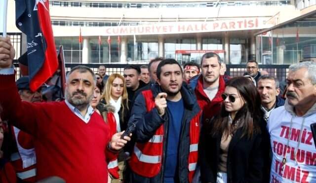 CHP Genel Merkezi Önünde Protesto