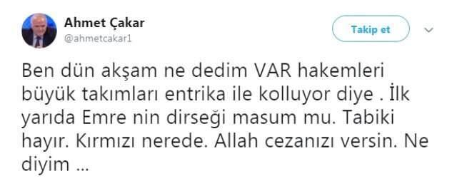 Ahmet Çakar, Antalyaspor-Başakşehir Maçındaki Hakem Kararlarına, 'Allah Cezanızı Versin' Diyerek Tepki Gösterdi
