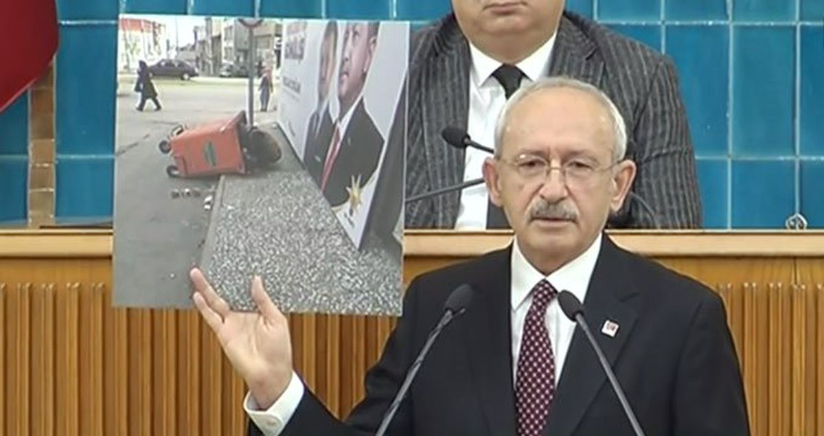Kılıçdaroğlu, Kürsüden Erdoğan Posteri Önünde Çöp Toplayan Kadının Fotoğrafını Gösterdi