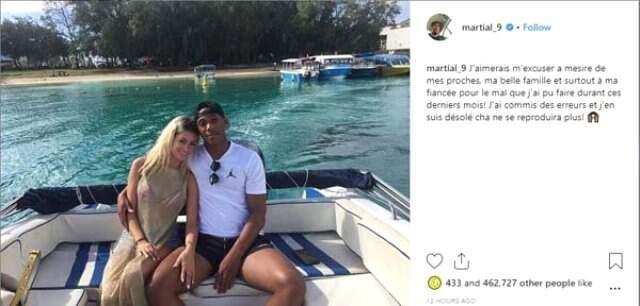 Hamile Nişanlısını Aldatan Anthony Martial, Özür Diledi