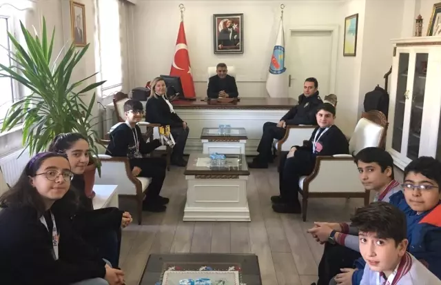 Kaymakam Özkan, Robotik Kulübünü Makamında Kabul Etti