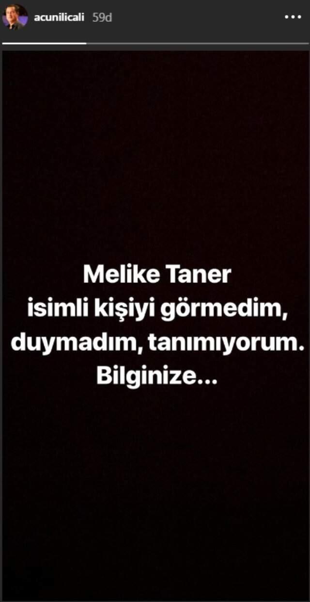 Melike Taner ile Aşk Yaşadığı İddia Edilen Acun Ilıcalı'dan Şaşırtan Açıklama!