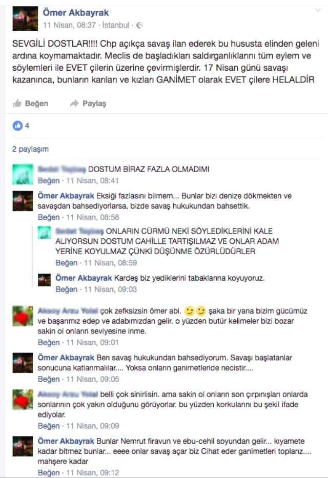 'CHP'lilerin Kızları Savaş Ganimetidir' Diyen İBB Çalışanı, Sözlerinden Geri Adım Atmadı