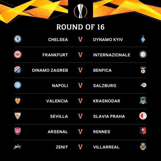 UEFA Avrupa Ligi Son 16 Turu Eşleşmeleri Belli Oldu