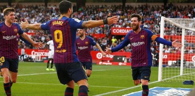 Barcelona'ya Sevilla'da Galibiyeti Lionel Messi Getirdi