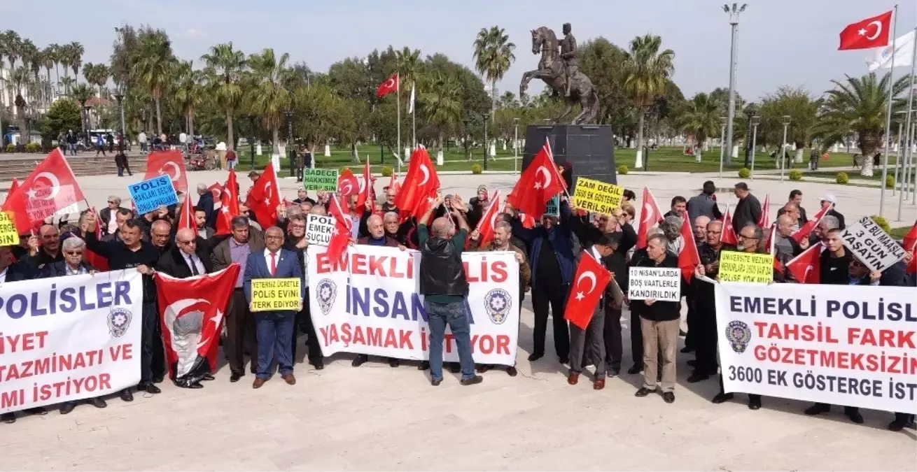 Mersin'de Emekli Polisler 3600 Ek Gösterge İstedi