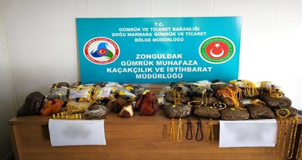 TIR'ın Dorsesine Gizlenmiş 43 Bin 170 Kilo Kehribar Taşı Bulundu