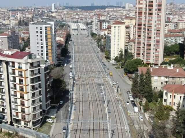 Gebze-Halkalı Marmaray Hattındaki Son Durum Havadan Görüntülendi