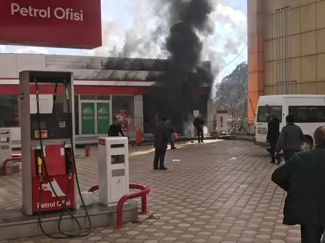 Güncelleme - Giresun'da Akaryakıt İstasyonunda Yangın