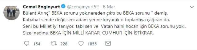 MHP'li Vekilden, Arınç'a Ağır Sözler: Sen ve Vatan Haini Hocan İçin Beka Sorunu Yok