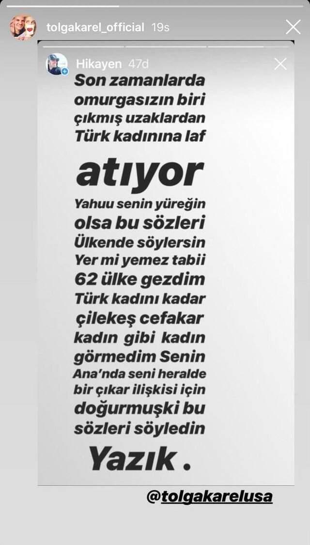 Tolga Karel Türk Kadınlarına Hakaret Eden Mehmet Akif Alakurt'a Tepki Gösterdi