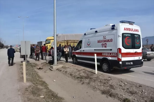 Boyabat'ta Trafik Kazası : 1 Yaralı