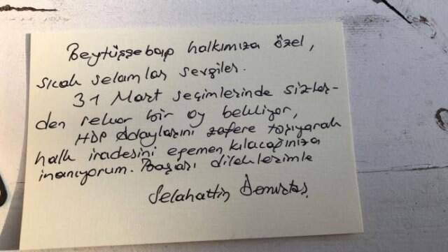 Selahattin Demirtaş, Beytüşşebap'a Özel Mesaj: Rekor Bekliyorum
