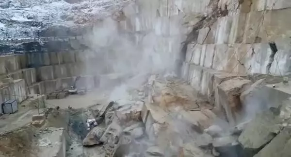 Bursa'da Mermer Ocağı Böyle Çöktü