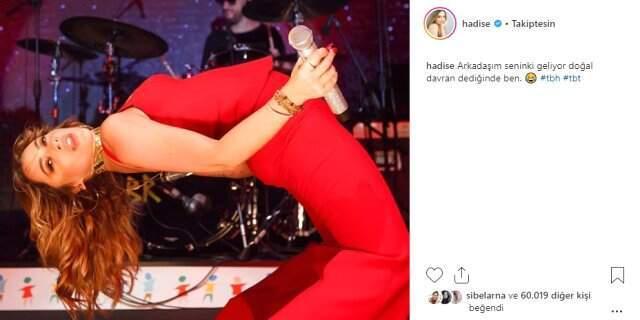 Hadise İlginç Fotoğrafıyla Takipçilerine Kahkaha Attırdı!
