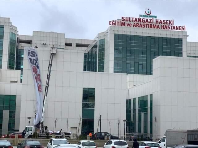 Hastane Binasına Asılan Binali Yıldırım Afişi İndirildi