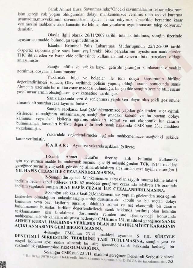 Ahmet Kural'dan Uyuşturucu Açıklaması: Bir Takım Hatalarım Oldu