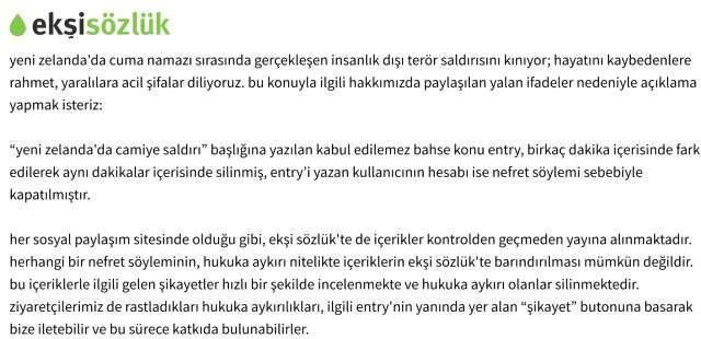 Eksi Sözlük, Skandal Yorum İçin Açıklama Yaptı: Yasal Süreç İşlemektedir