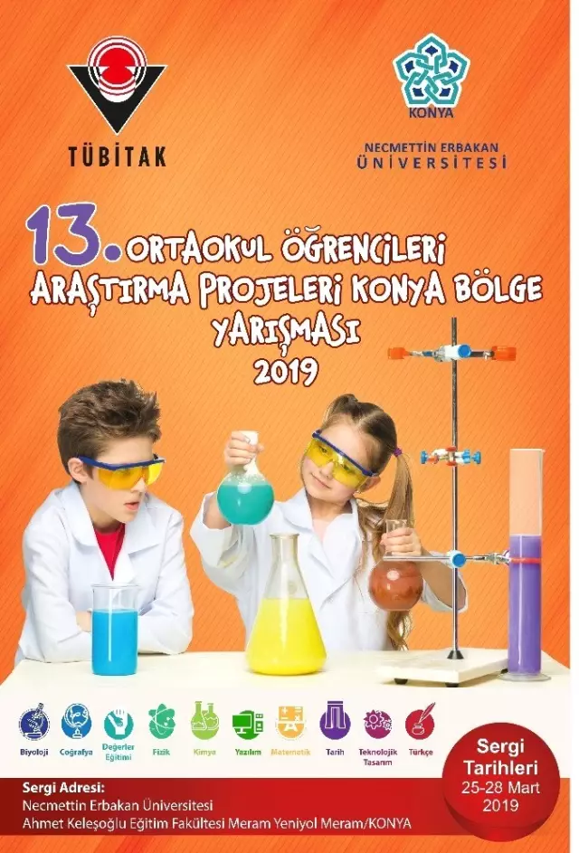 Ortaokul Öğrencileri Araştırma Projeleri Konya'da Yarışacak