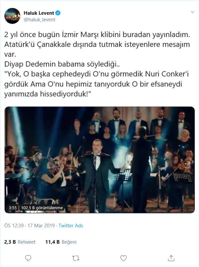 Haluk Levent'ten Çarpıcı Atatürk Paylaşımı!