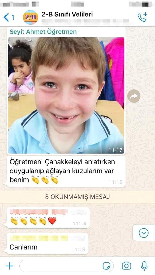 Çanakkale Zaferi Hikayesini Dinleyen Minik Yalçın, Gözyaşlarına Boğuldu