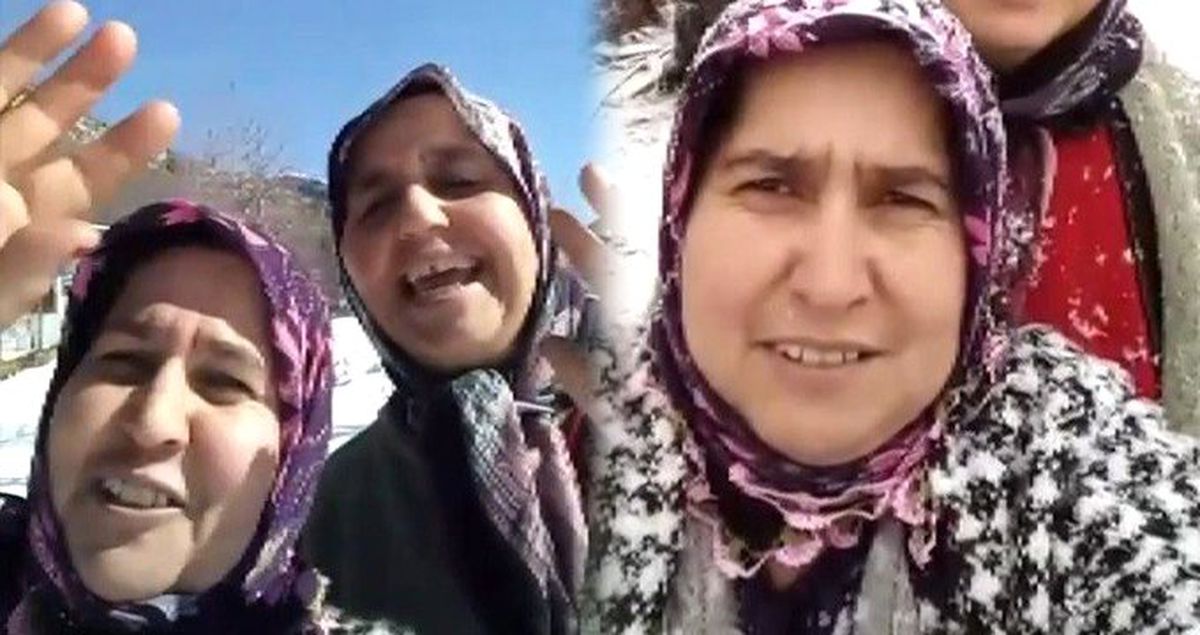 Kar Yağışına Sevinen Teyzeler Videosu Sosyal Medyayı Salladı