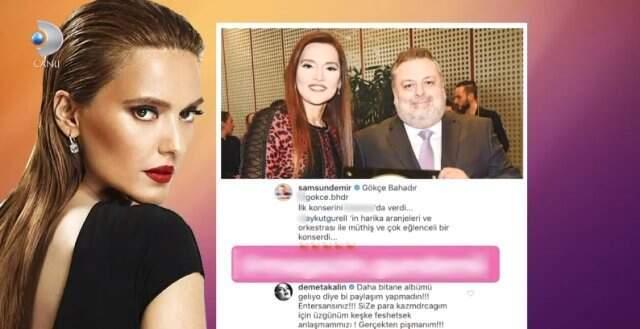Demet Akalın, Gökçe Bahadır'ı Tebrik Eden Yapımcısına Ateş Püskürdü