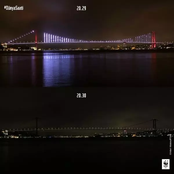 Dünya Saati'nde Işıklar 1 Saat Kapatılacak Dünya Saati'nde Işıklar 1 Saat Kapatılacak