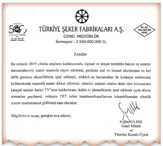 Şeker Fabrikalarından İlginç Yasak! Sadece TRT Haber İzlenecek