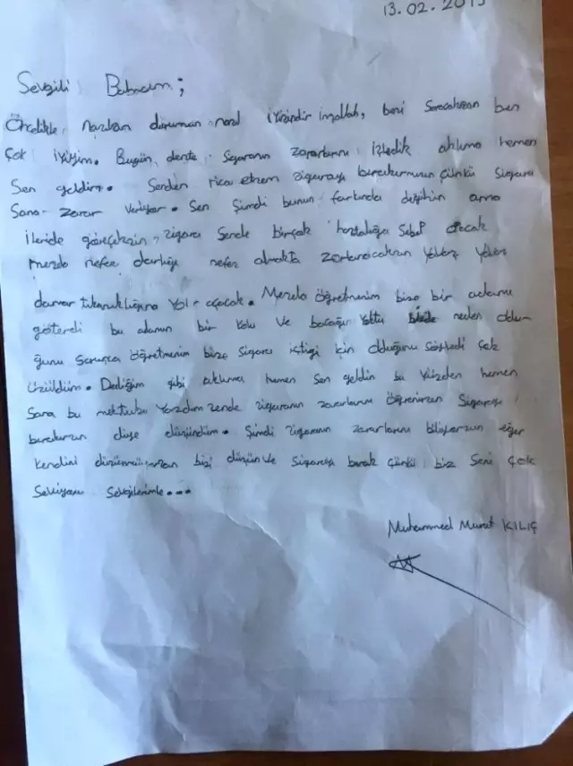 Öğrenciler, Sigara ile Mücadele İçin Bin 300 Öğrenci Mektup Yazdı
