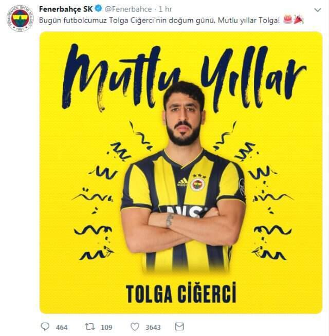 Fenerbahçe, Tolga Ciğerci'nin Doğum Gününü Kutladı, Sosyal Medya Yıkıldı