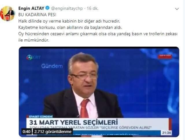 Cumhurbaşkanı Erdoğan, CHP'li Engin Altay'ın Sözlerine Sert Tepki Gösterdi: Hesabını Soracağım