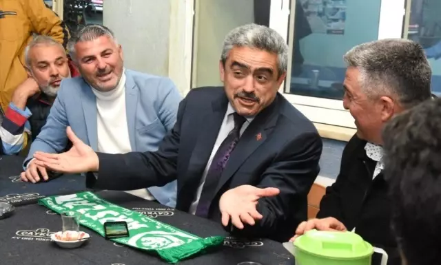 Haluk Alıcık, Arslanlı'da Vatandaşları Dinledi Haluk Alıcık, Arslanlı'da Vatandaşları Dinledi