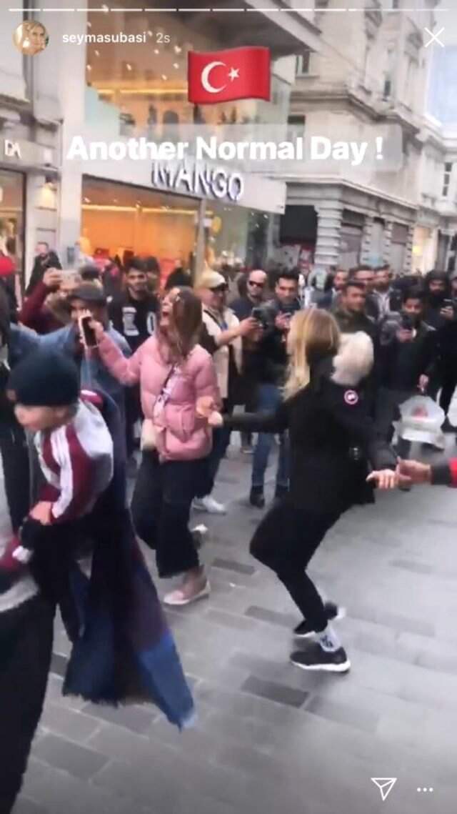 Şeyma Subaşı, Poligonda Atış Yaptıktan Sonra Taksim Meydanı'nda Halay Çekti