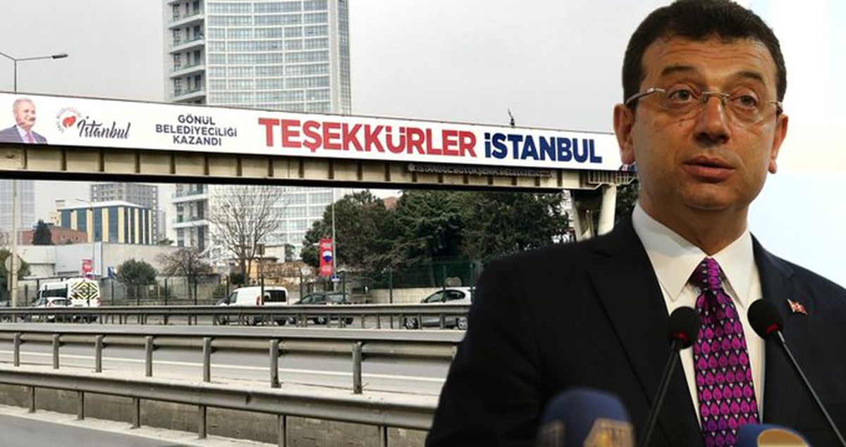 İmamoğlu, Yıldırım'ın 'Teşekkürler İstanbul' Afişine Twitter'dan Yanıt Verdi