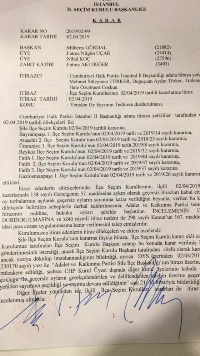 İstanbul'da 7 İlçede Oy Sayımı Durdu, YSK Olağanüstü Toplandı